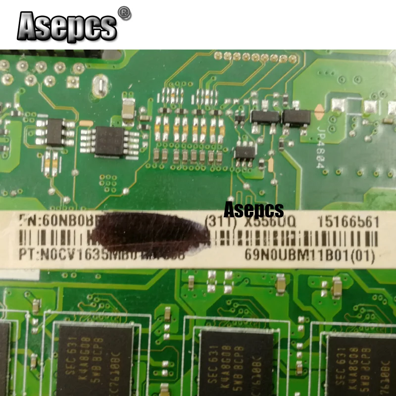 asepcs with 8gb ram i3 7100u cpu x556uqk mainboard for asus x556uv x556u x556uqk x556uq laptop motherboard tested working free global shipping