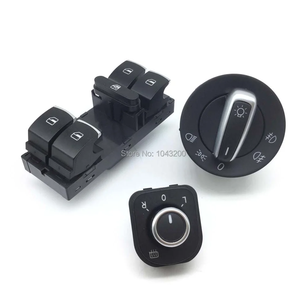 Хромированный переключатель 5ND941431A для регулировки стекла фары VW Jetta Golf GTI MK5 OE