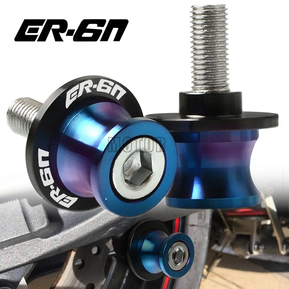 10MM For Kawasaki Ninja ER-6N 2006-2016 ER6N ER 6N Motorcycle Rear Swingarm Sliders Spools Stand Screws Swing Arm Protector M10 |