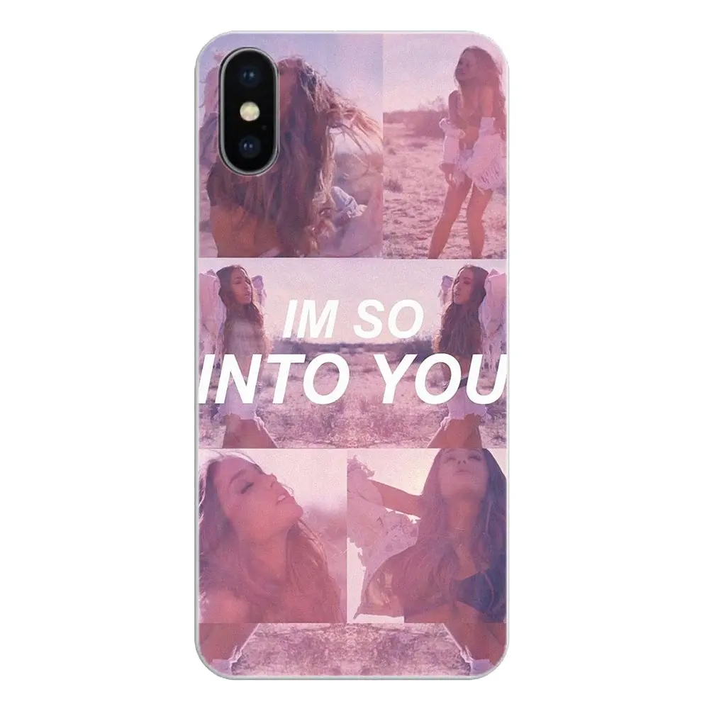Для iPhone XS Max XR X 4 4S 5 5S 5C SE 6 6S 7 8 Plus Samsung Galaxy J1 J3 J5 J7 A3 A5 Ariana Grande pop singer силиконовый