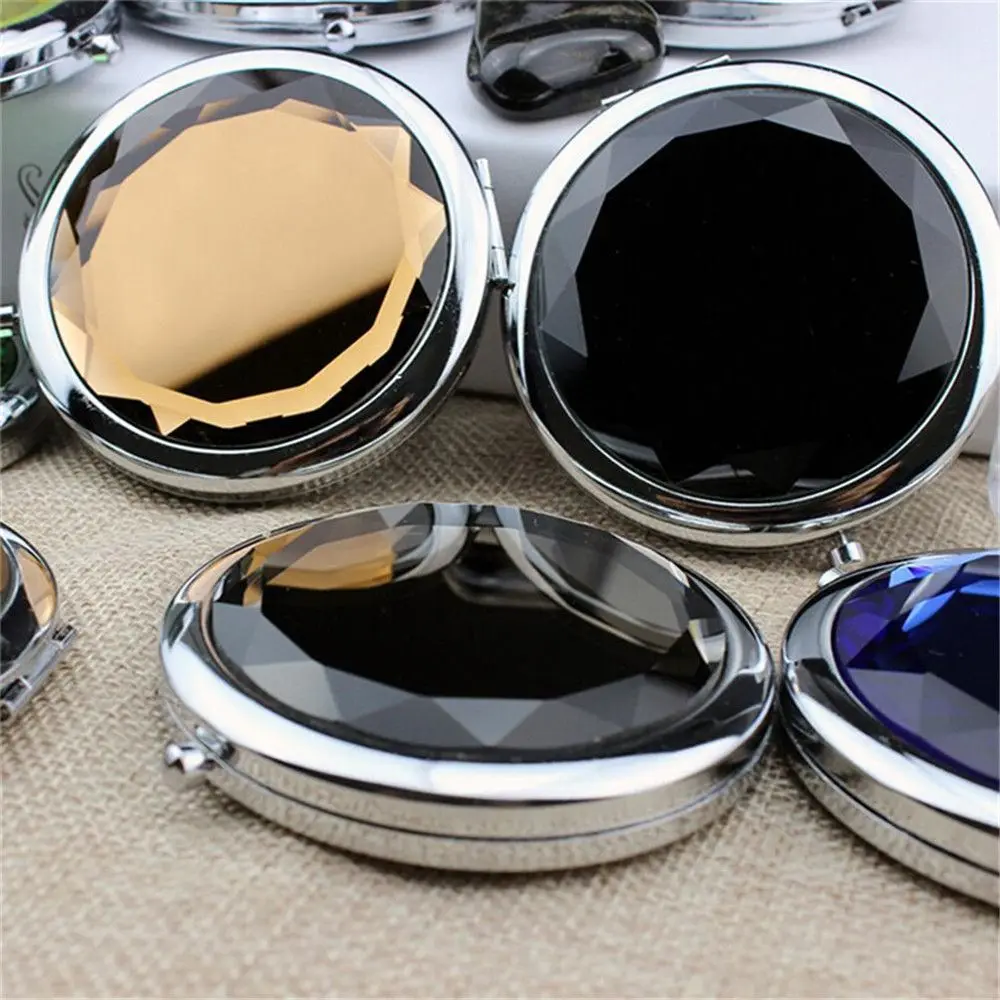 1 шт. женское зеркало для макияжа с кристаллами|Зеркала макияжа| |