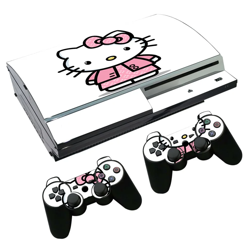 Hello kitty наклейка для PS3 Fat playstation 3 консоль и контроллеры для PS3 Skins Наклейка виниловая пленка