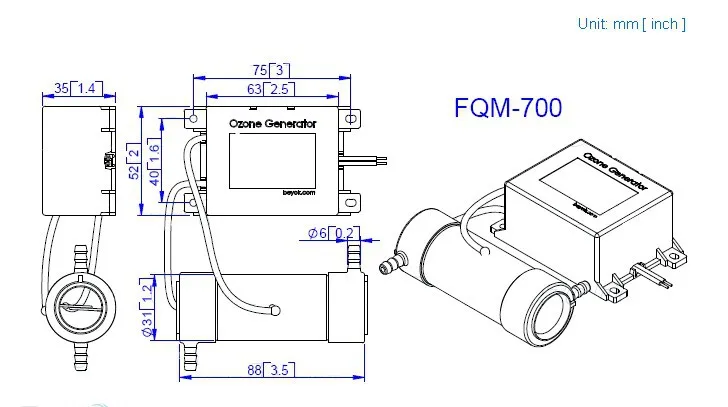 110V 220V кабина-озонатор генератор озона Китай запчасти генератора озона