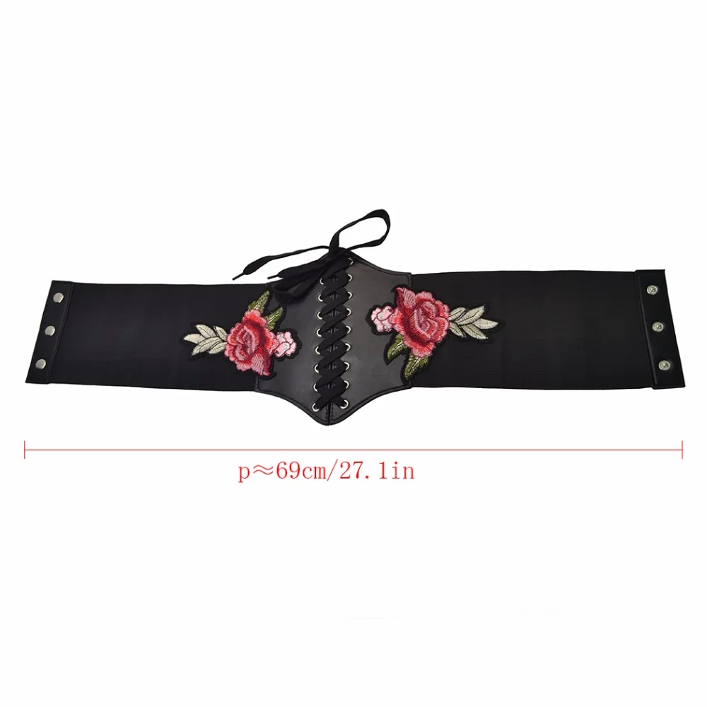 

1 Colors Fashion PU leather European Style Flower Sexy Belt Waist for Charm Women Jewelry