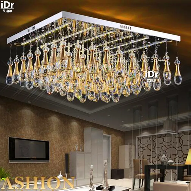 Плоская Хрустальная светодиодная лампа квадратный современный минималистичный