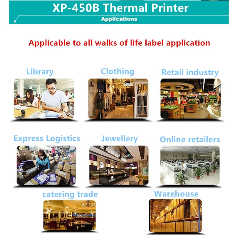 XP-450B сразу термальный штрих-код принтер товарных этикеток/Amazon EUB этикеток 203