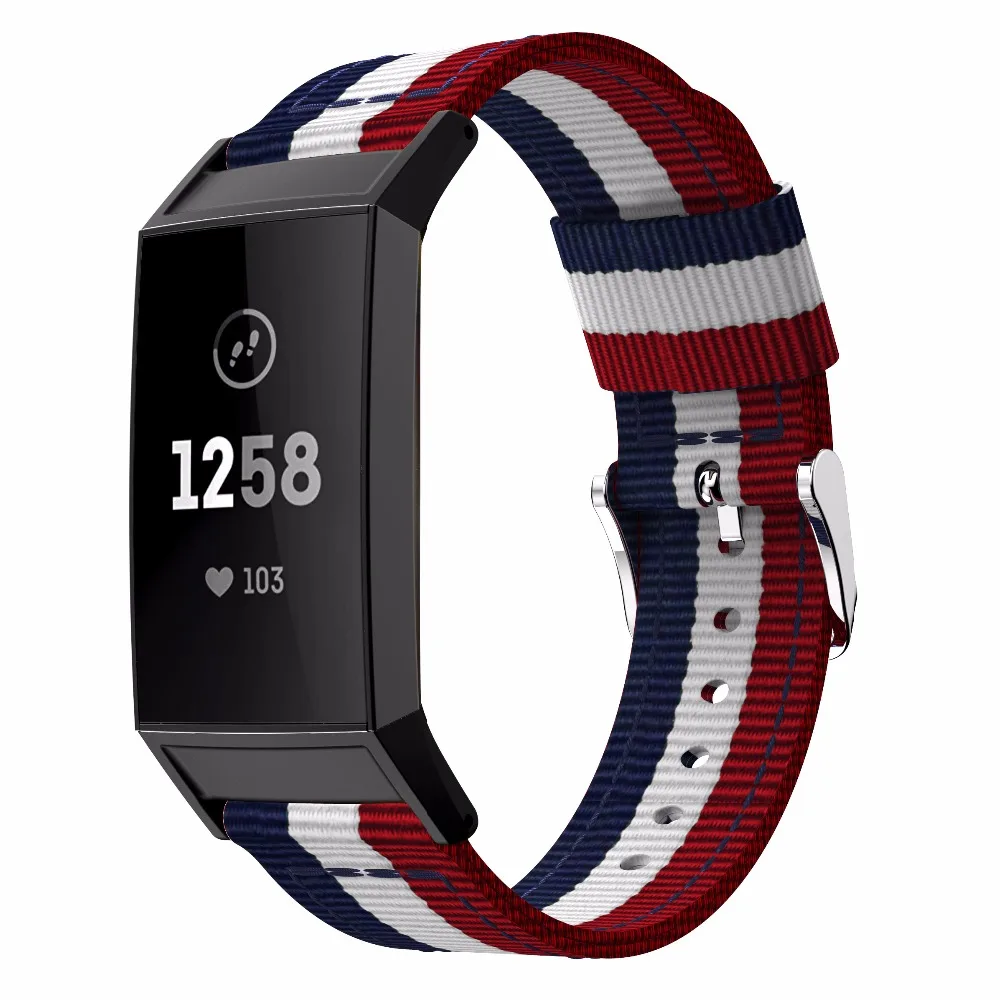 Нейлоновый сменный ремешок для часов Fitbit Charge 3 ремешка наручный Смарт часы