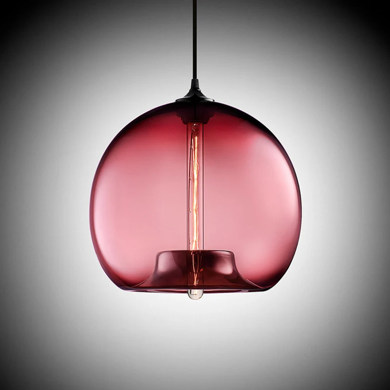 Светодиодные подвесные светильники e27 / e26 с цветными стеклянными шариками 6