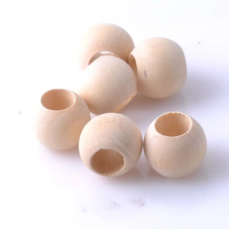 Бусины из натурального дерева с большим отверстием 16 х19 мм 50 шт.|jewelry diy|big holebeads fit |