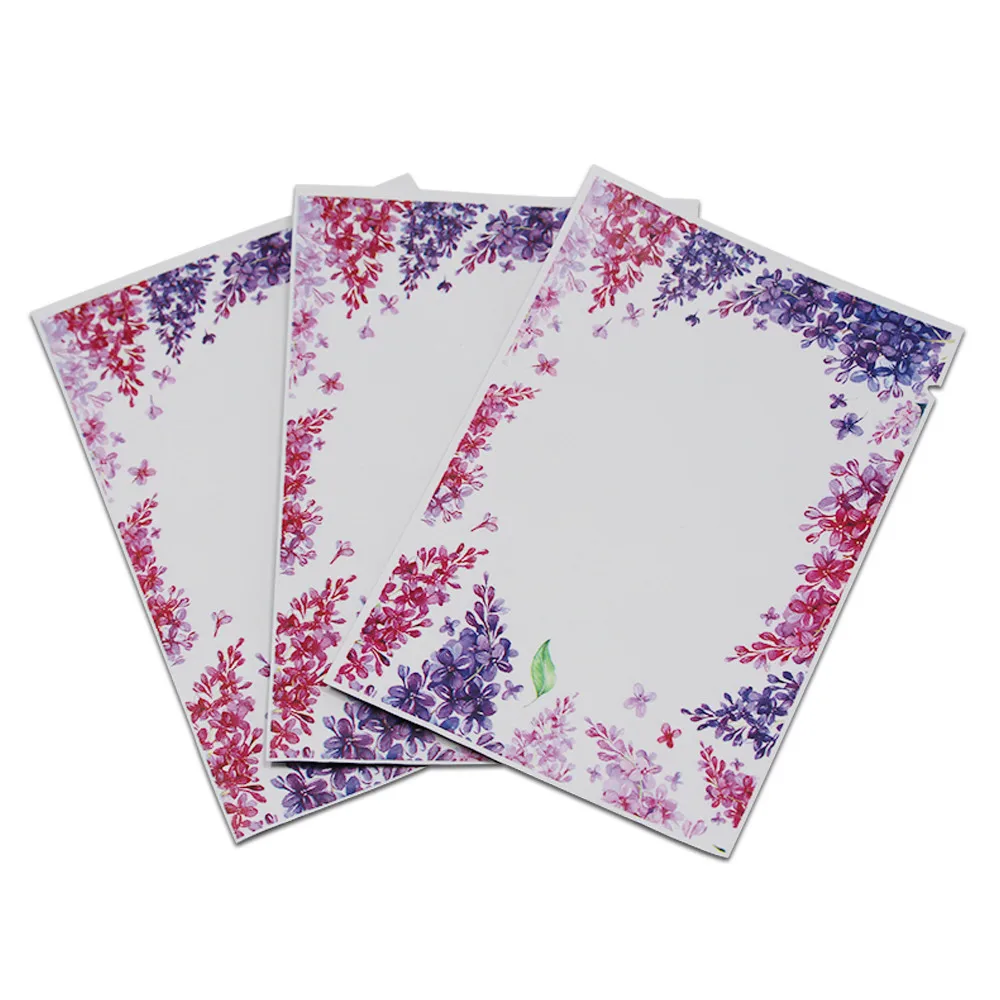 

100Pcs/Lot Pure Aluminum Foil Bags With Flower Printed Heat Sealing Vacuum Package Bags Snack Coffee Tea Storage Bags Food Pouch
