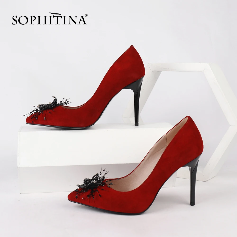 SOPHITINA/элегантные туфли-лодочки с цветочным принтом очень высокое качество