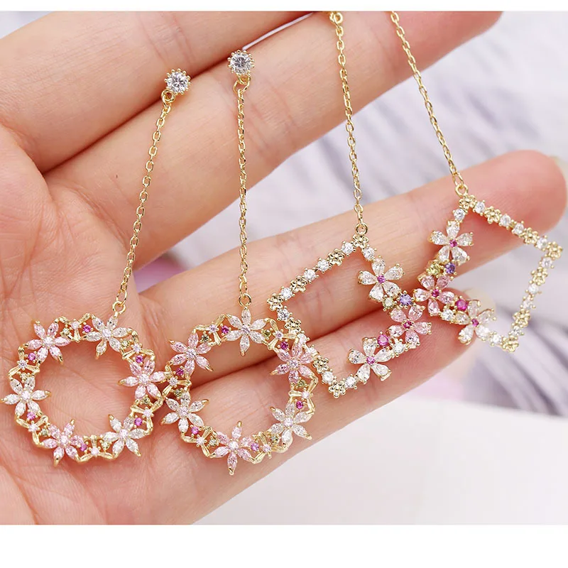 Jewecexpress Bright long zircon pendant earring | Украшения и аксессуары