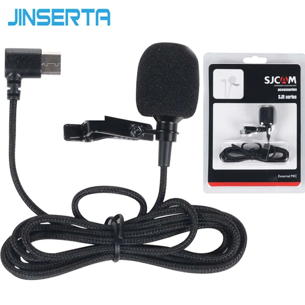

Внешний микрофон JINSERTA, микрофон для SJCAM SJ8 Air PLUS PRO SJ7 STAR/SJ360/SJ6 Legend, аксессуары для камеры SJCAM