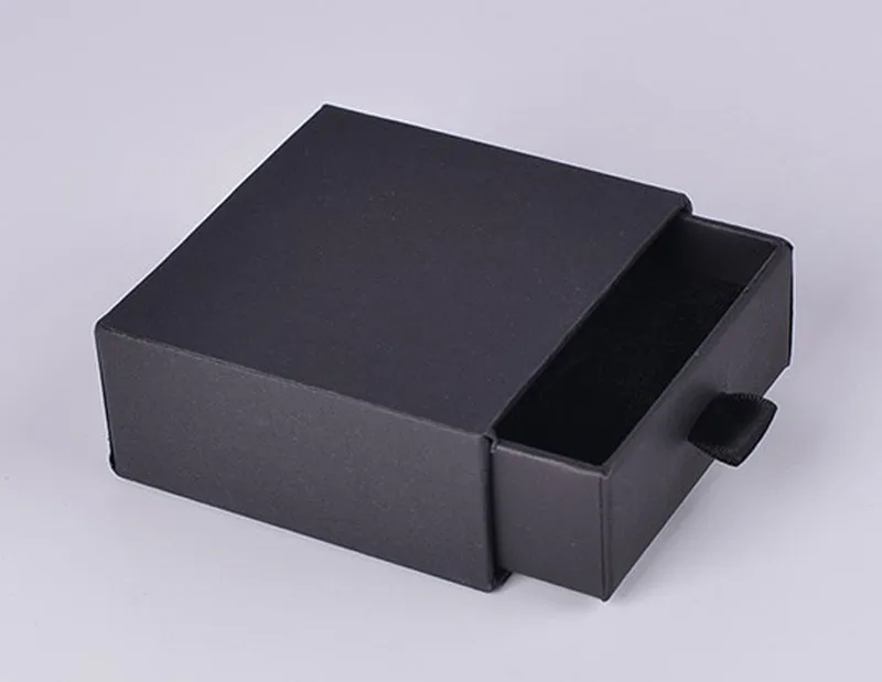 8x8cm Коробка для ювелирных изделий, 50 шт./лот, черный ящик, коробка для ювелирных изделий, ожерелье, подвеска, чехол для переноски, органайзер для ювелирных изделий, коробка для помолвки - Цвет: 8x8cm