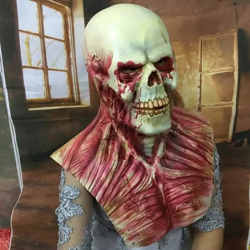 Ужас alien Bloody Zombie маска Тающее лицо взрослый латексный костюм Хэллоуин страшный