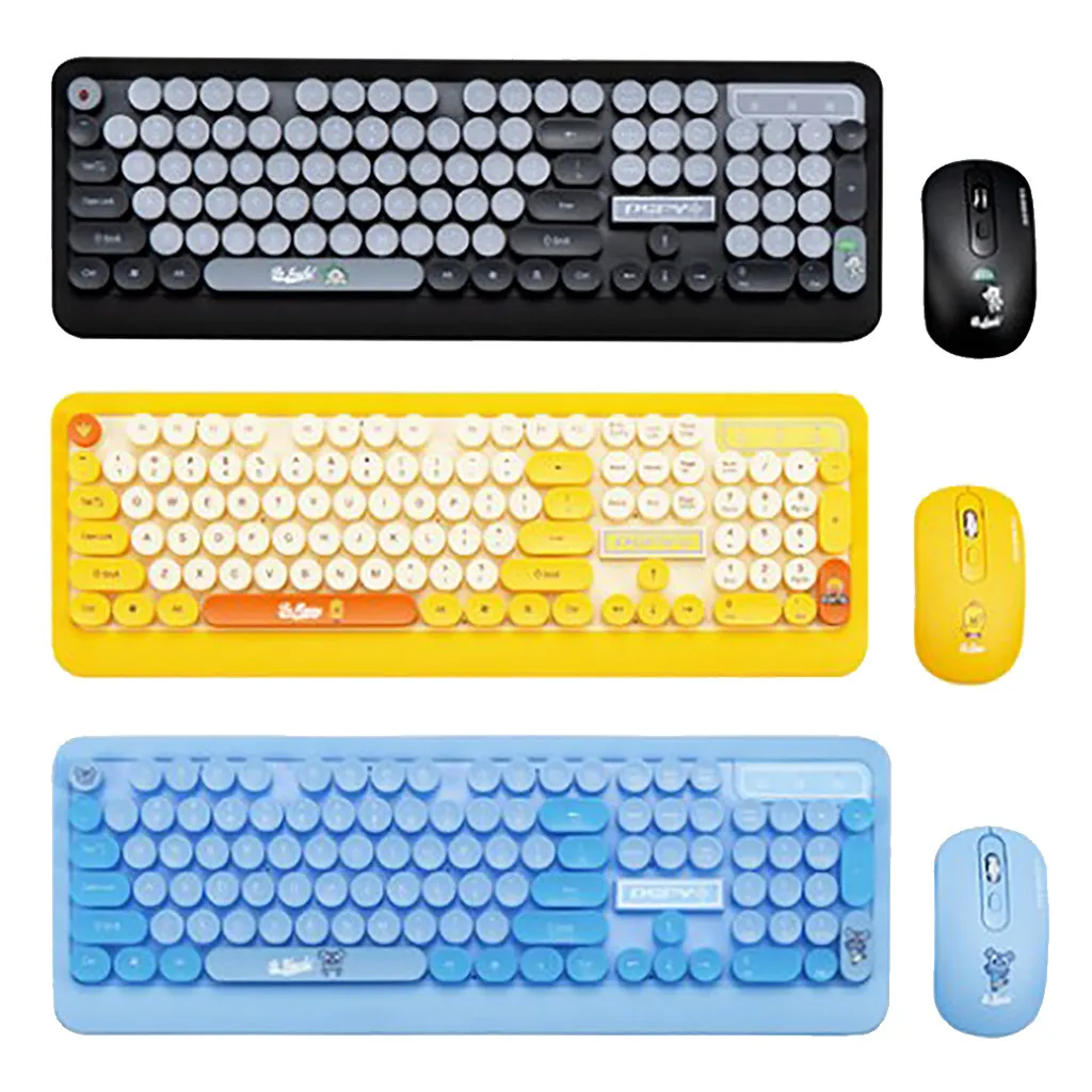 VOBERRY Fashion Chocolate Keycap For PC K68 Wireless Optical Keyboard And Mouse USB Receiver Kit|Клавиатуры| |