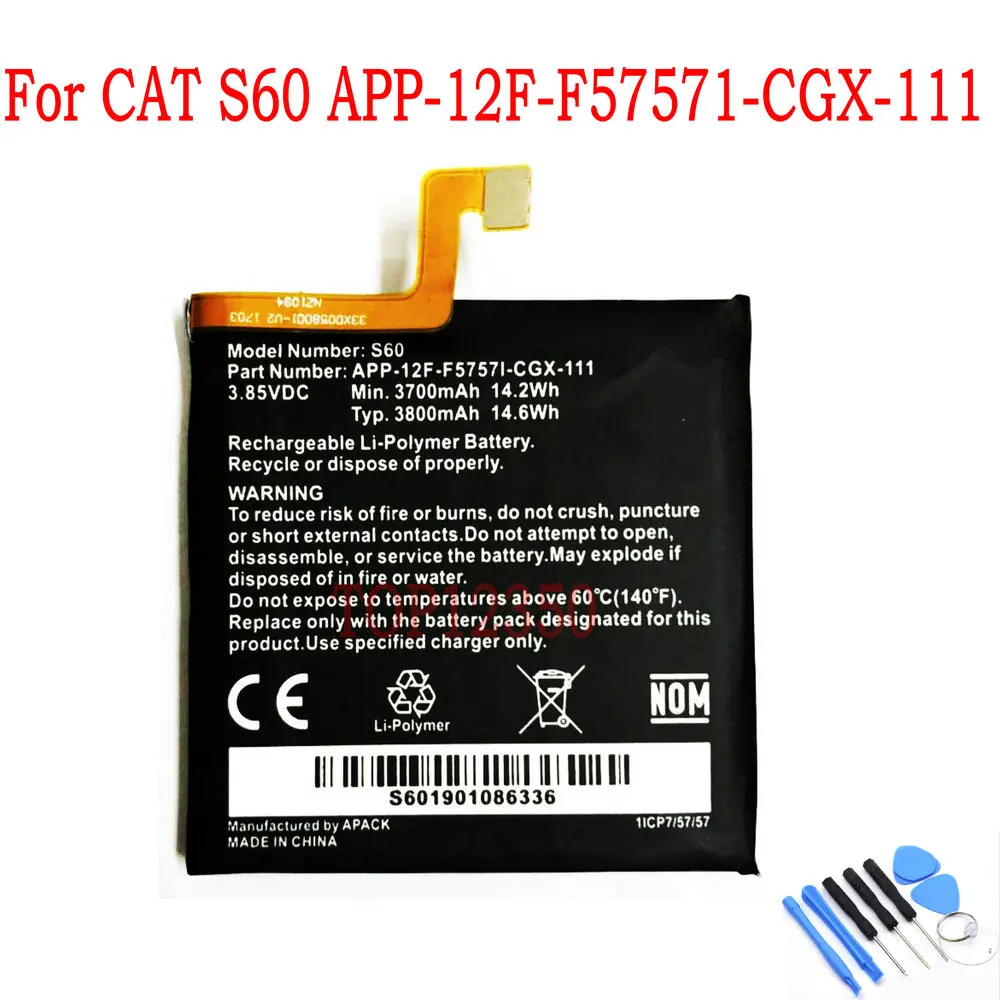 

Original 3800mAh Battery For CAT S60 APP-12F-F57571-CGX-111 Mobile Phone