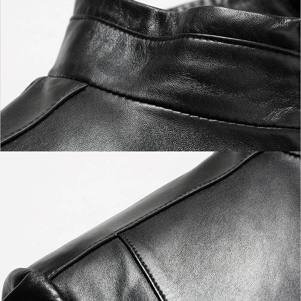 Куртка мужская из натуральной овечьей кожи модная верхняя одежда Весенняя