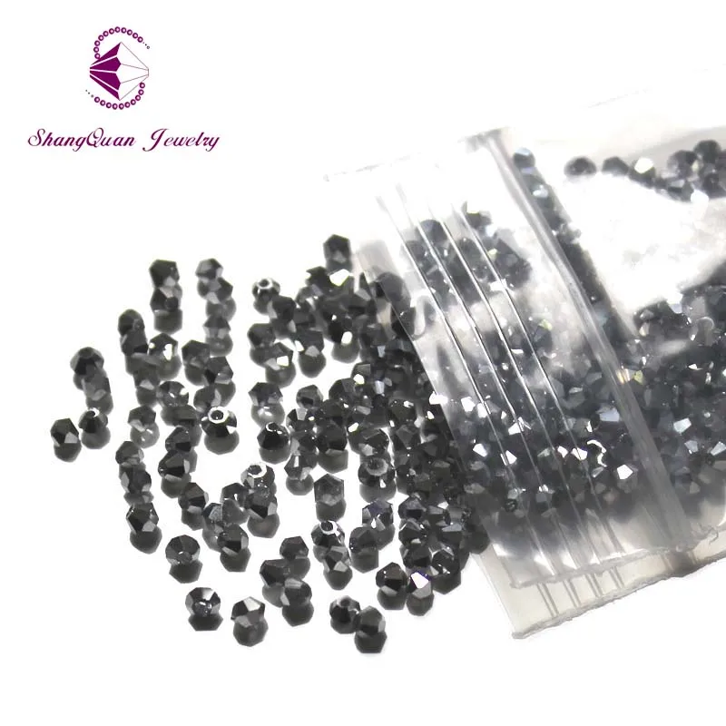 

500pcs Silver Plated color 5301 Bicone Beads 3mm Glass Crystals Loose Faceted Beads for DIY Jewelry Making