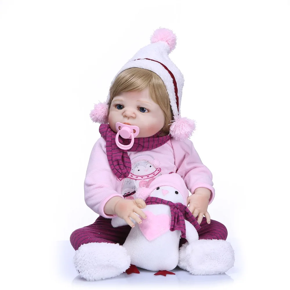 Nicery 22 дюйма 55 см Bebe Reborn Baby Doll Жесткий Силиконовый мальчик девочка игрушка подарок