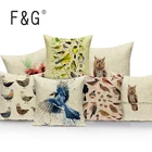 Декоративный чехол для подушки в виде птиц и насекомых, домашний декор, наволочка для подушки на заказ, Симпатичные уличные пчелы, декоративные подушки