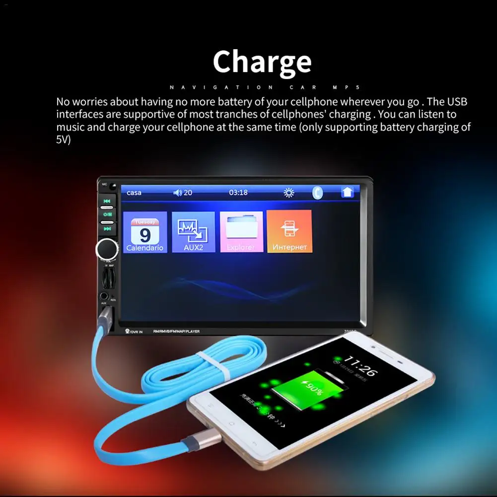 2 Din 7 дюймов HD автомобиль радио gps навигации игрока Камера Авторадио Bluetooth AUX MP3 MP5 FM