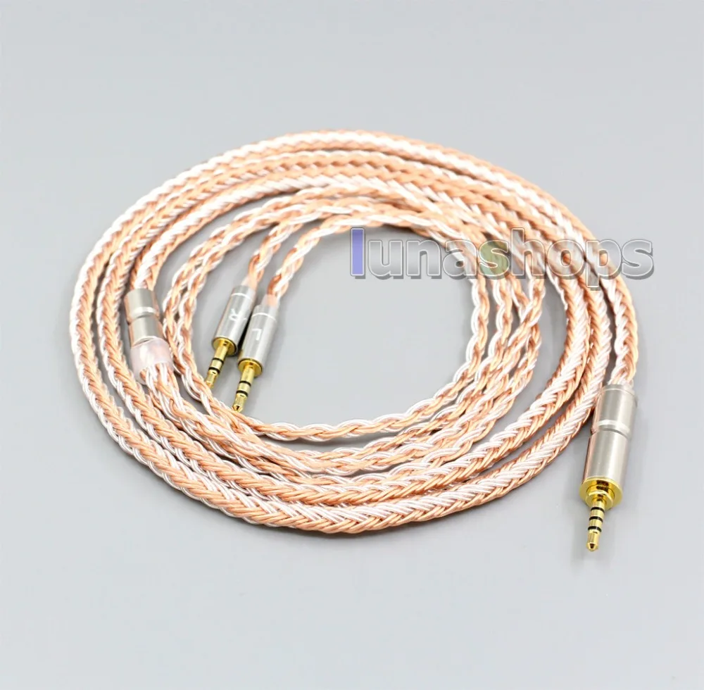 16 ядер Серебряный OCC Сменный кабель для Hifiman HE560 HE-350 HE1000 V2 наушников XLR 2,5 мм 4,4 мм 3,5 мм LN006021