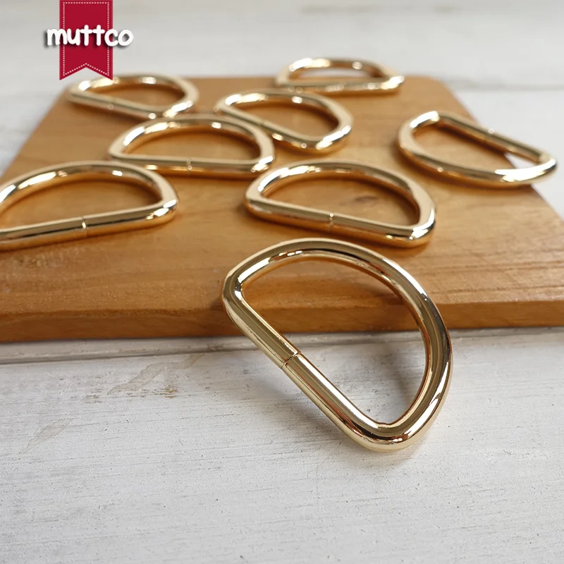 Dee Rings 3.0cm webbing for DIY Dog Collar Unwelded Golden D-Rings Straps Sewing Accessories D Shaped metal buckle DK-030G | Дом и сад