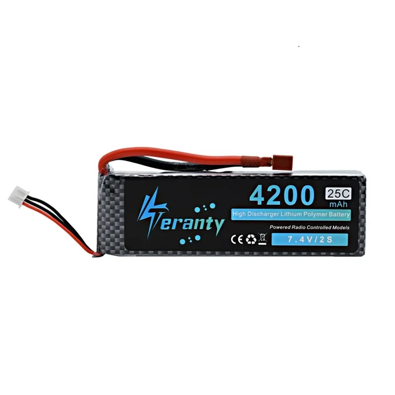 7 4 V 4200 mAh 25C 2S LiPo батарея для радиоуправляемого самолета вертолета автомобиля