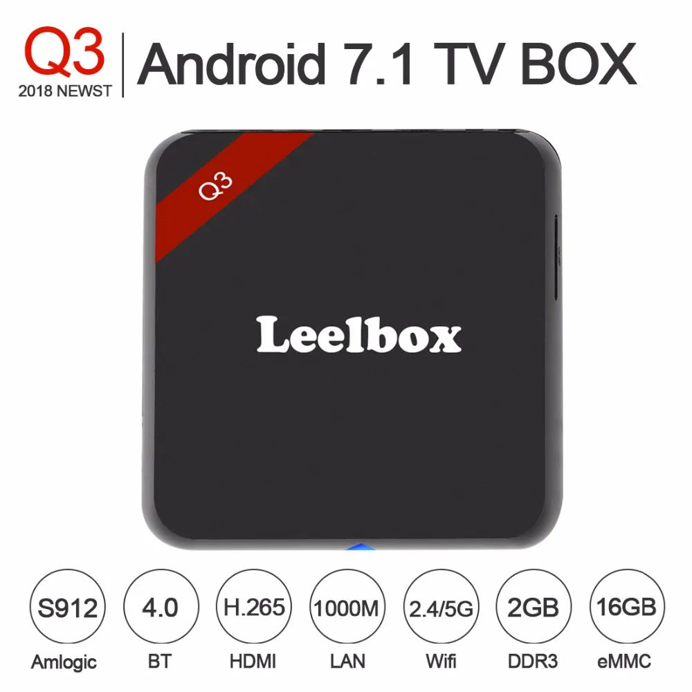 Leelbox Q3 ТВ коробка Android 7,1 ip ТВ Испания Италия арабские индийские Турция установку противопожарных IP ТВ 2900 channls