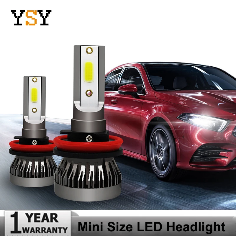 2 шт. мини фары автомобиля светодиодный H7 H4 H11 H1 H8 H9 9005 HB3 9006 HB4 9012 Противотуманные
