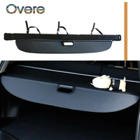 overe 1set car rear trunk cargo cover for audi q7 2016 2017 2018 car styling black security shield shade auto accessories