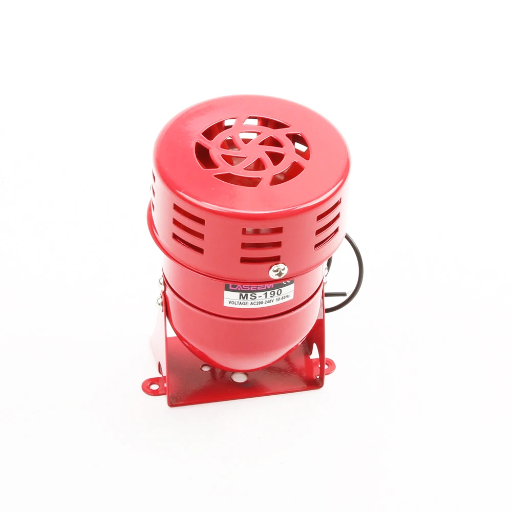 AC 220V 110V DC 12V 24V 110DB красный Мини Металл моторная Сирена Промышленные Звуковая сигнализация электрической защиты от кражи MS-190