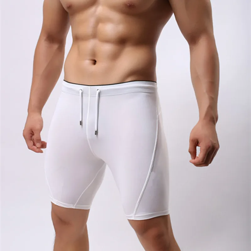 Однотонные мужские трусы плавки для мальчиков до колена серфинга спортивные