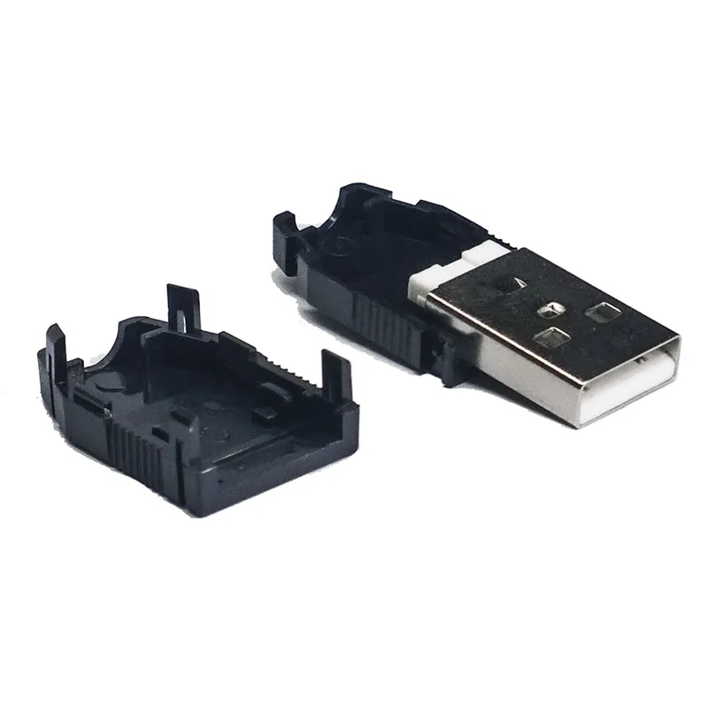10 шт./лот USB Штекерная Пряжка 4 контактные разъемы микро коннектор пластиковый