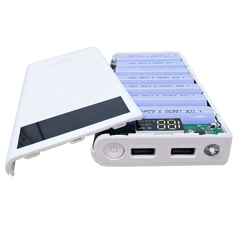 Bakeey Type C 7x18650 DIY Power Bank Box Kit двойной USB чехол для зарядки аккумулятора быстрой