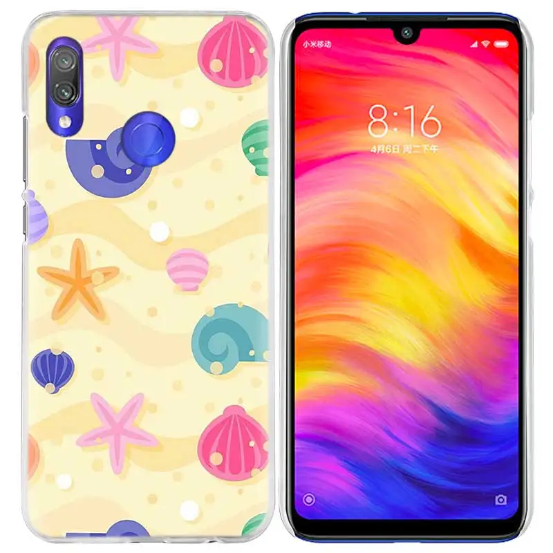 Морские ракушки звезда чехол для спортивной камеры Xiao mi Red mi Go Note 7 6 6A Pro S2 5 5A 4X mi A1 A2 9 mi x 3 5G 8 lite Play F1 жесткий чехол из ПК для телефона