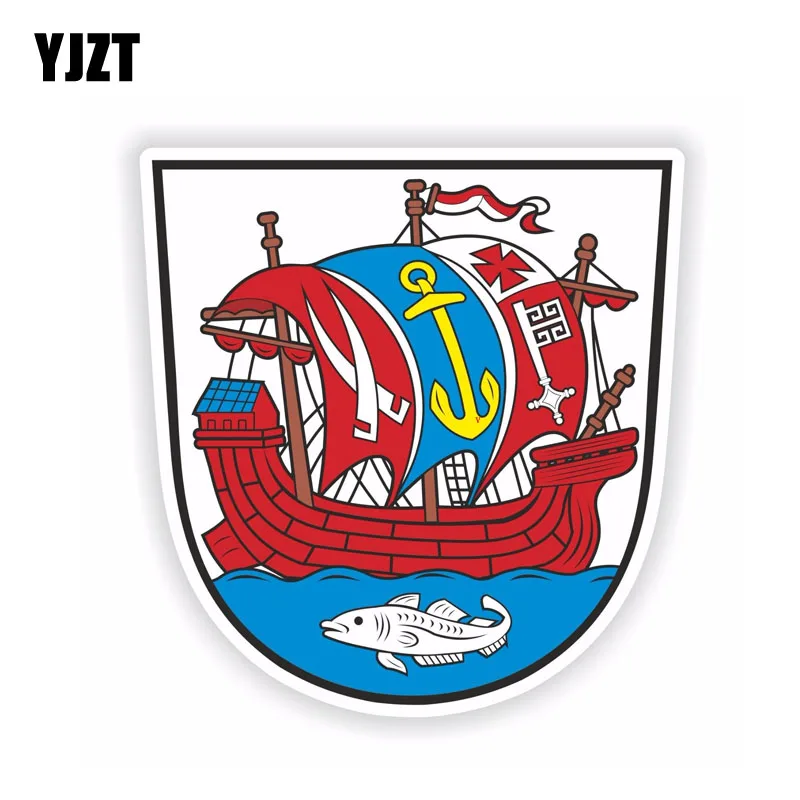 

YJZT 10.5CM*11.1CM Personality Funny Bremerhaven Coat Of Arms Car Sticker Accessories Decal 6-2015
