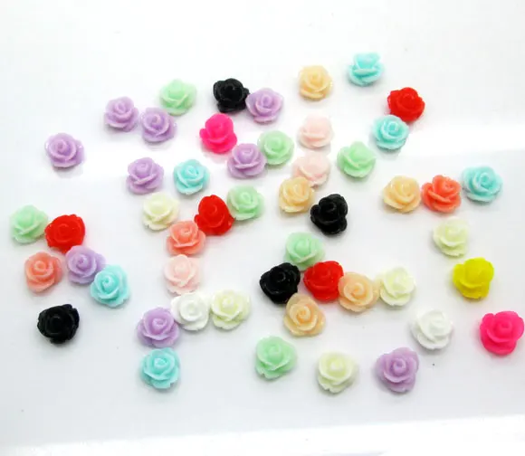 50 шт. 7 мм смешанные полимерные цветы украшения Kawaii Bead Flatback Кабошон магнит на