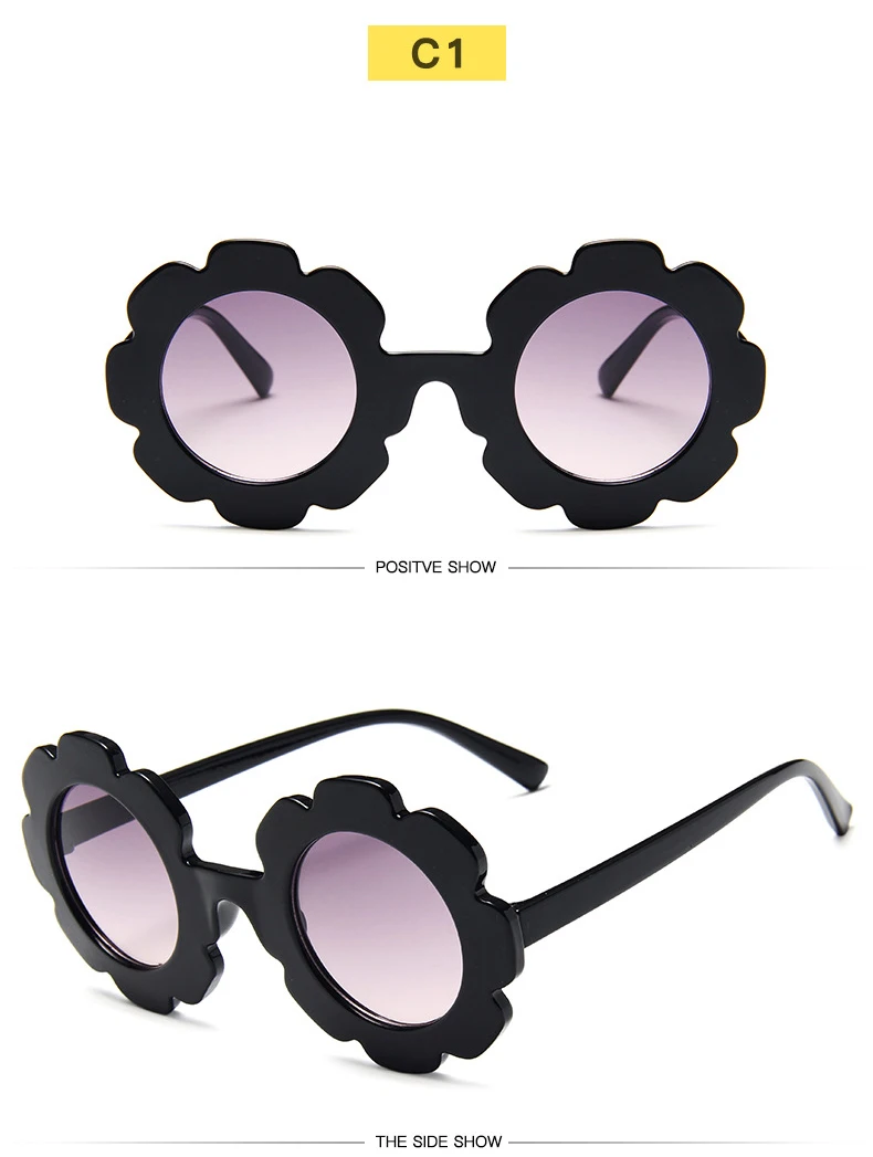 Винтажные очки детские солнцезащитные очки с круглым цветком Gafas детские спортивные солнцезащитные очки UV400 для девочек и мальчиков Oculos De Sol