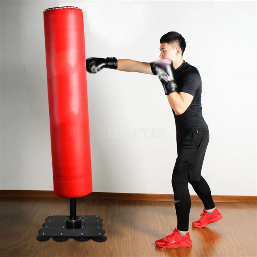 Vertical Empty Boxing Sand Bag Stress Punching Boxing Training Standing Pressure Relief Bounce Back Sandbag with Glove FX-B303-1