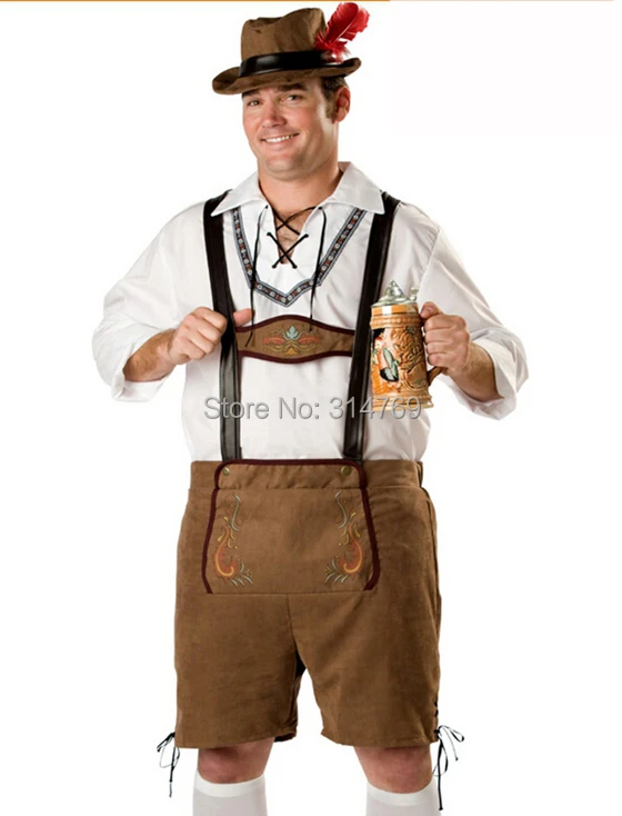 Немецкое Пиво окотоберфест баварский парень мужские Lederhosen взрослые костюмы на