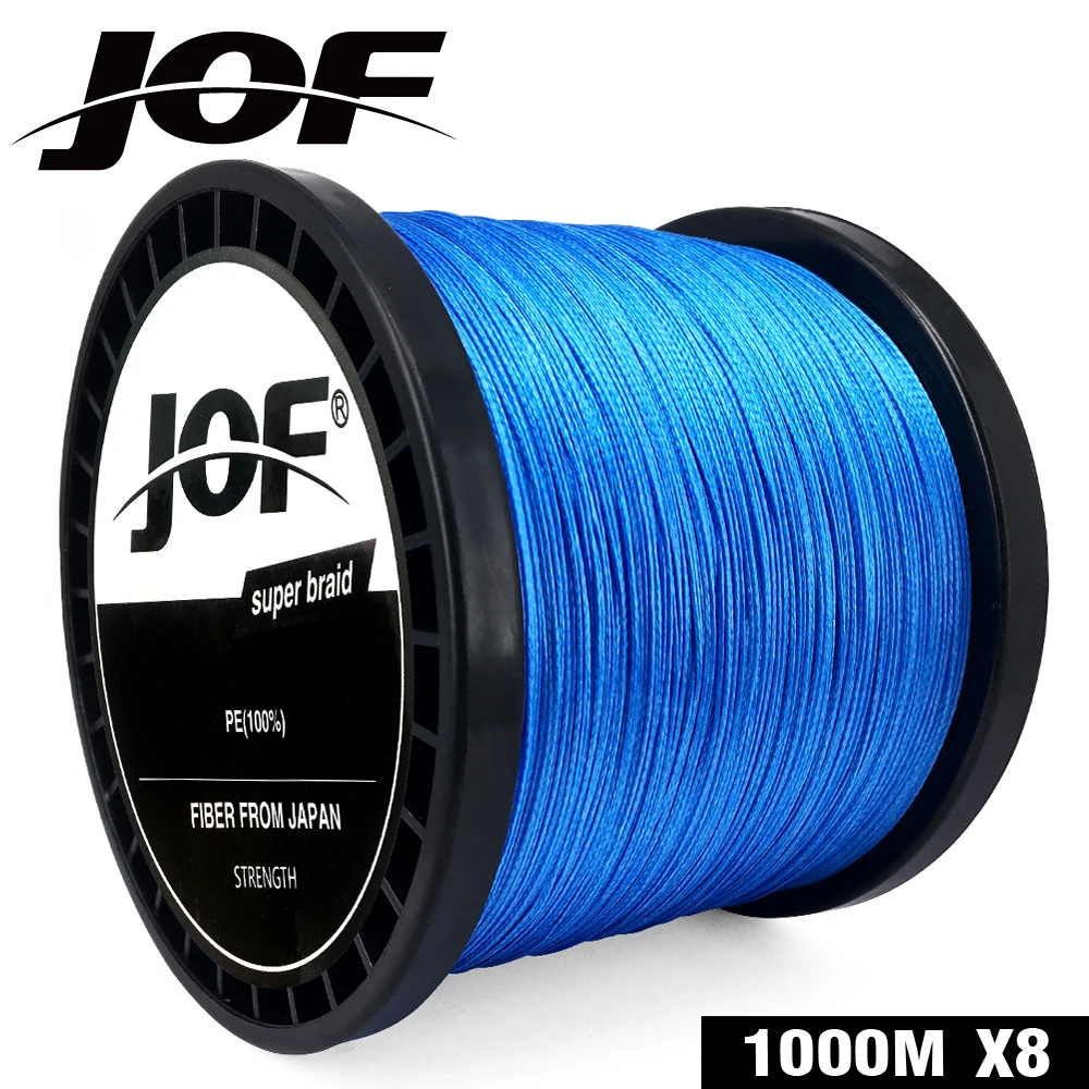 Новая плетеная рыболовная леска JOF 1000 м 8 нитей 22 88 анг. Фунт. Полиэтиленовая