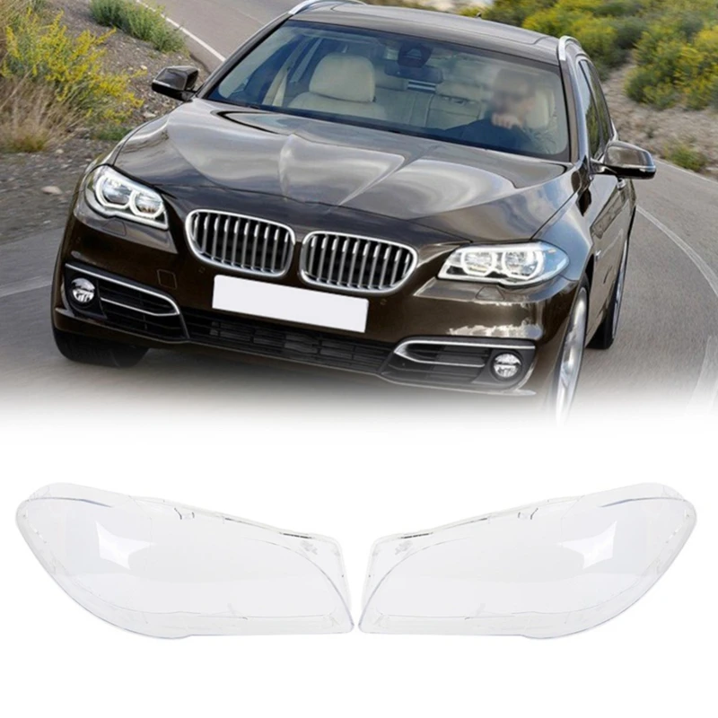 Пара фар стекло абажур передняя лампа крышки фары объектив для Bmw F10 Lci F11 F18 2010