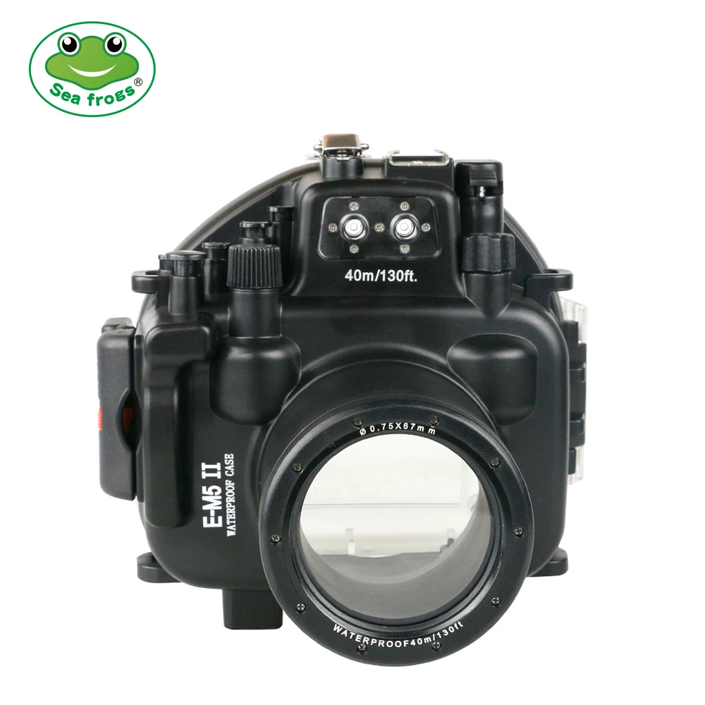 Seafrogs 40 м 130 футов подводный водонепроницаемый корпус чехол для Olympus E M5 Mark II
