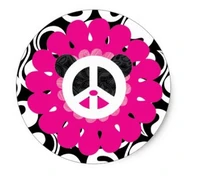 1 5inch panda peace sticker