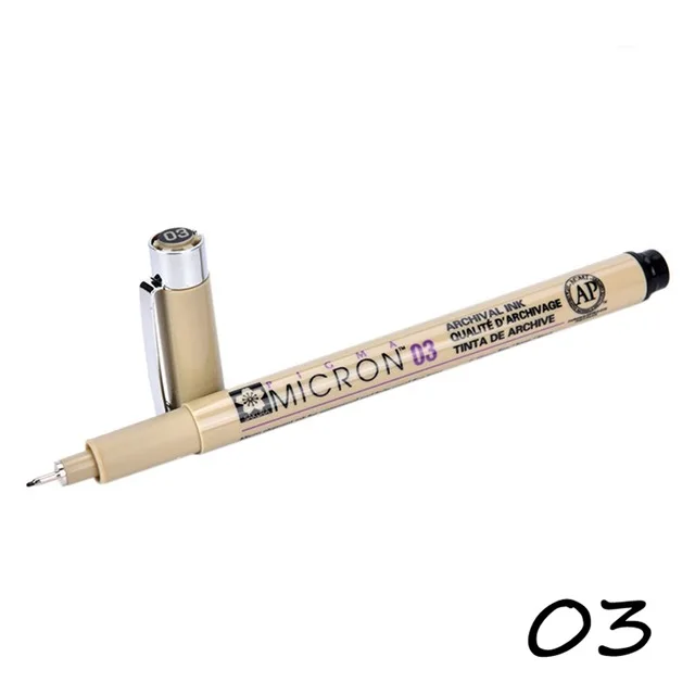 03 1 шт. игла Sakura Pigma Micron для рисования эскиза мультфильм archival чернила гелевая ручка Stoney анимация товары для рукоделия - Цвет: 03