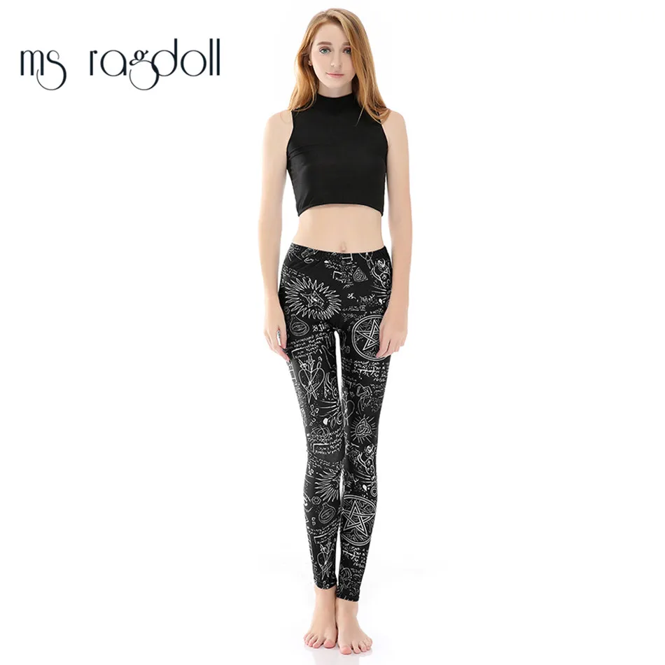 Новинка 2017 года женские с высокой талией черный Леггинсы для женщин плюс размеры