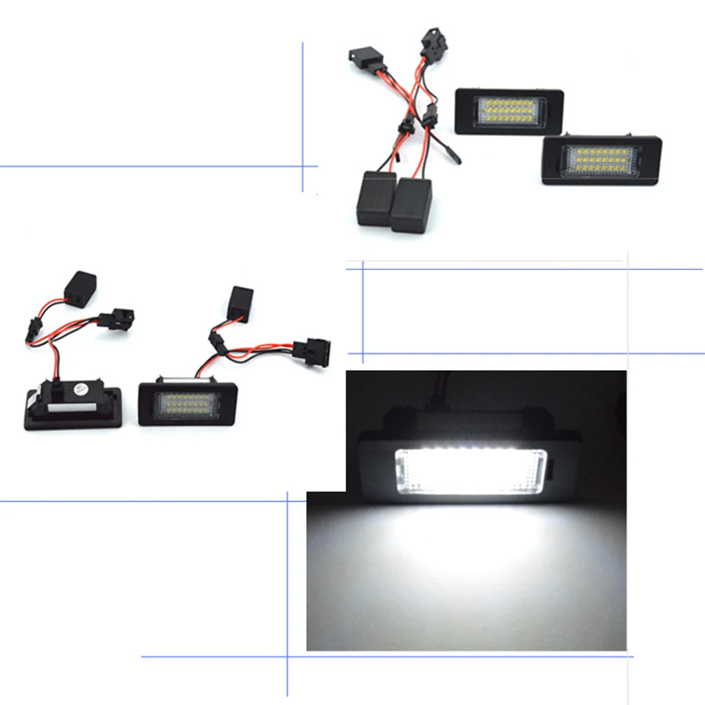 2 шт. 18LED яркая белая табличка с регистрационным номером свет лампы Комплект