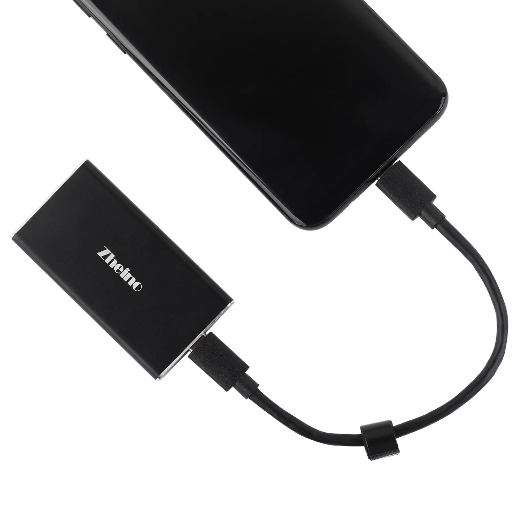 Zheino внешний SSD 128GB Твердотельные накопители алюминиевый чехол для хранения USB3.1 type C с функцией OTG